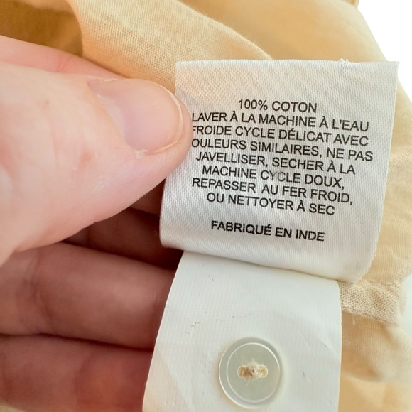 Nili Lotan Beige Pleated Cap Sleeve Normandy Blouse size M NWT - Picture 7 of 9